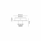 Carrie 15cm 1 Light Round E27 Universal Ceiling Light (FRAME ONLY), Suitable For A Vast Selection Of Shades