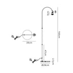 Dreifa Curved Over Arm Floor Lamp Without Shade, 1 x E27 (Not inc Shade)