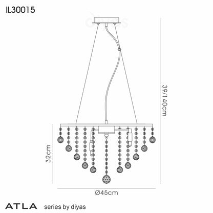 Atla Crystal Pendant Light