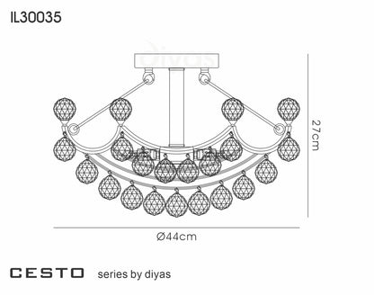 Cesto Semi Flush Ceiling Light