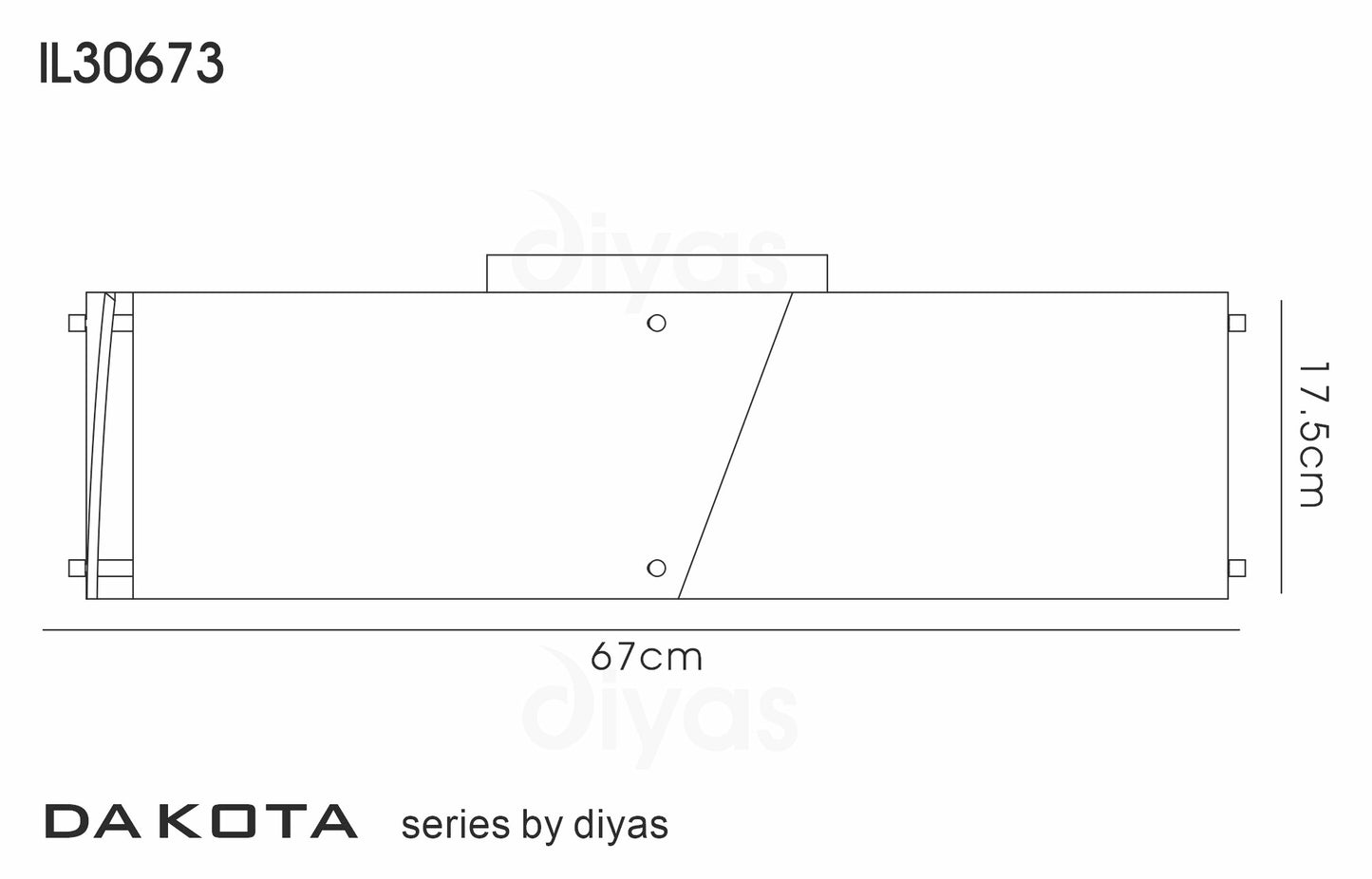 Dakota Medium 4 Light Ceiling Flush Fitting in a Retro Style (DIYAS IL30673)