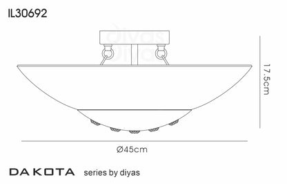 Amada Semi Flush Ceiling Light