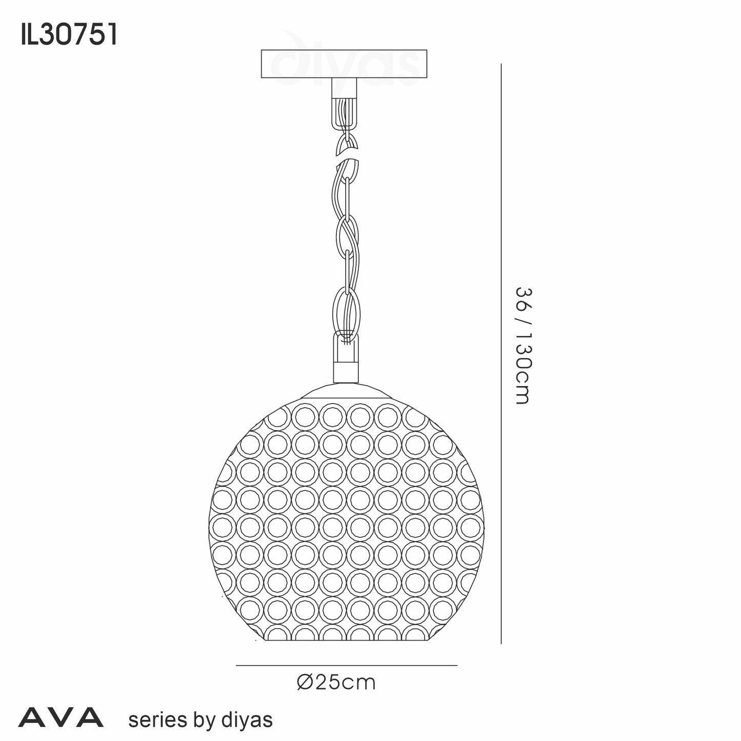 Ava Small Pendant Light