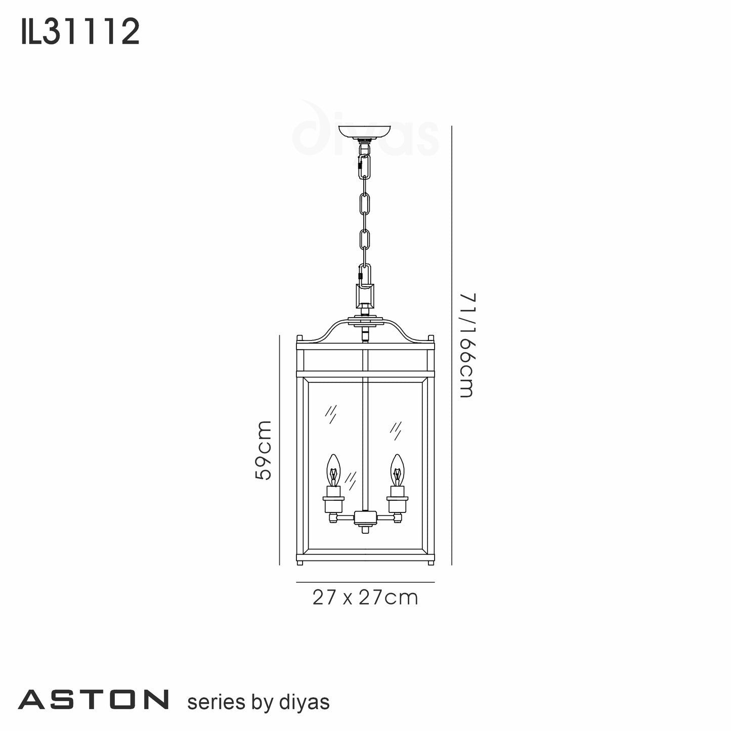 Aston Square Lantern Pendant