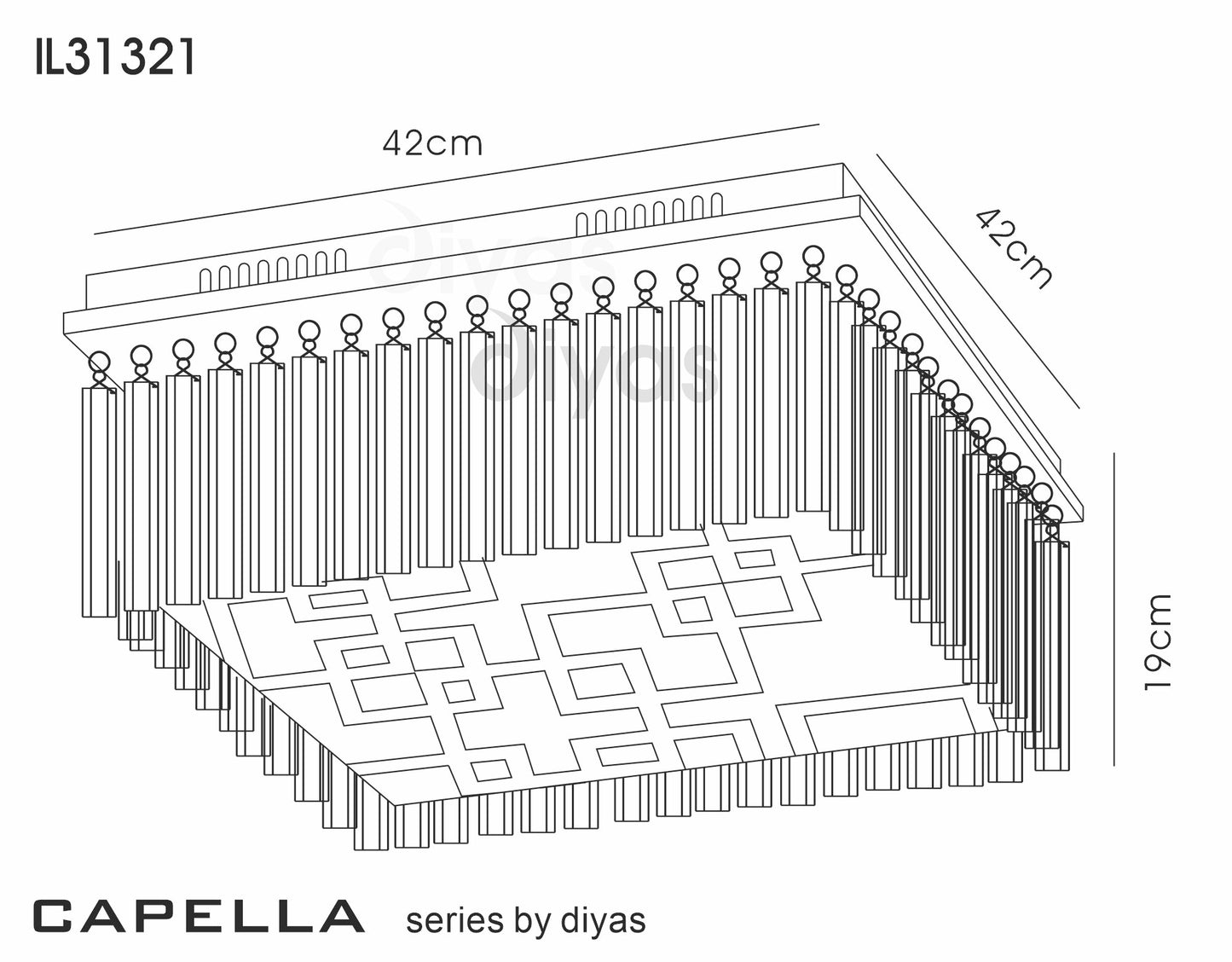 Capella Large Square Ceiling