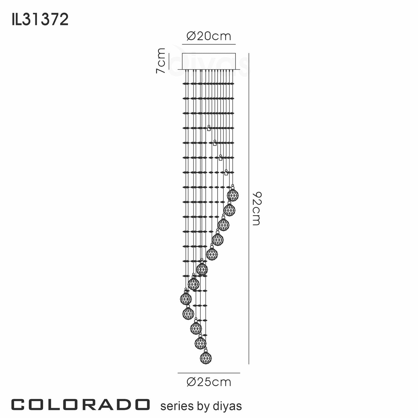 Colorado Single Spiral Pendant