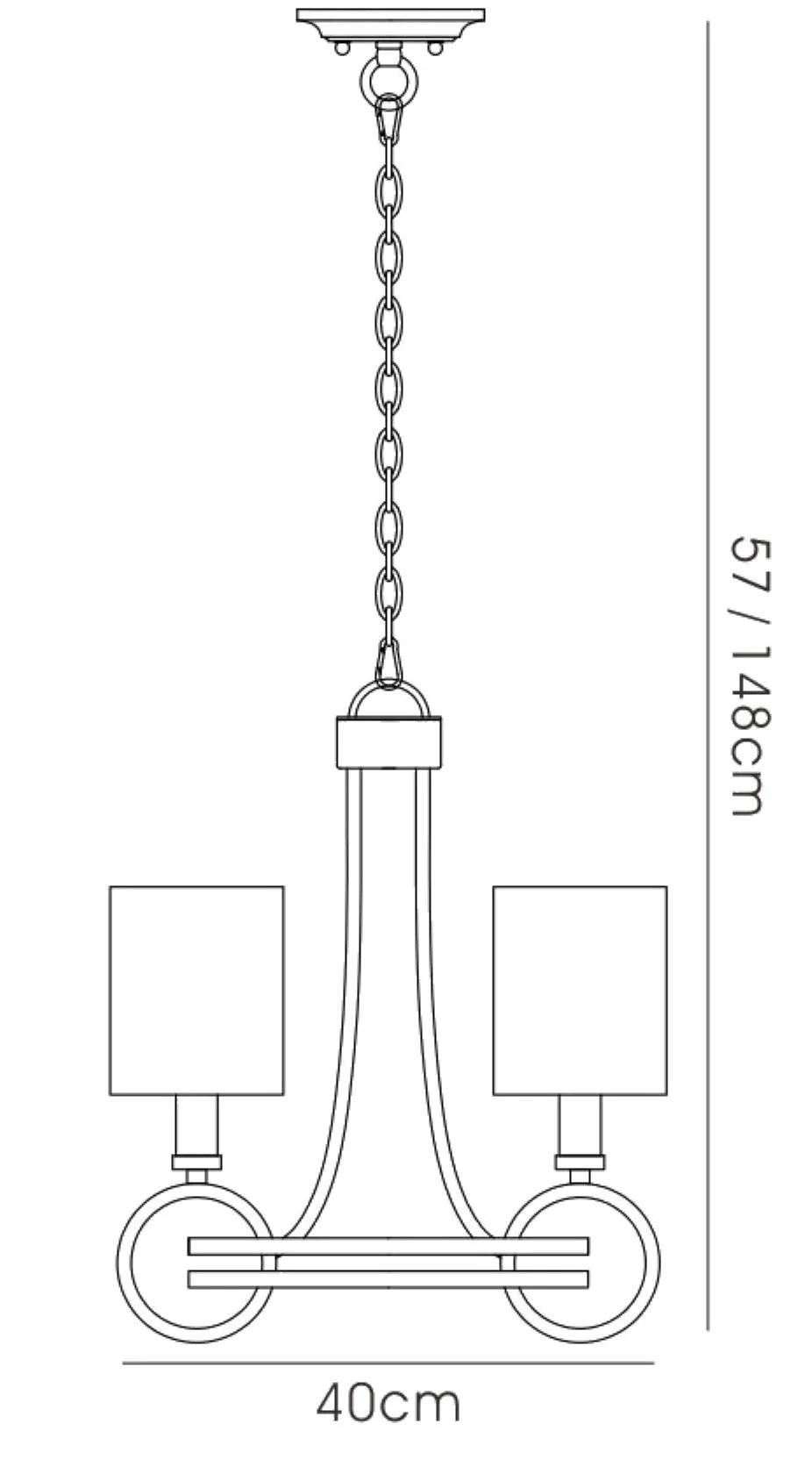 Isabella Pendant With Beige Shade, 3 Light E14 , Antique Silver/Teak Plated (Diyas IL31701)