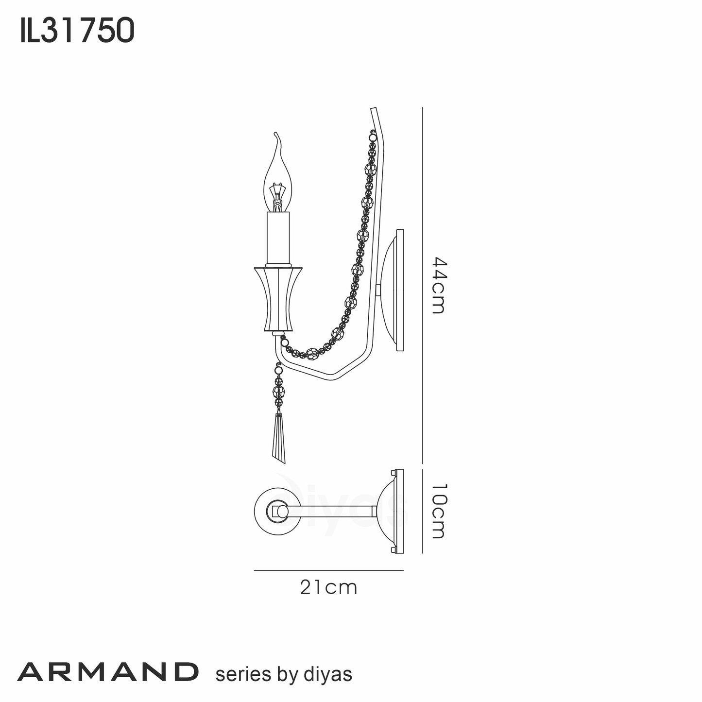 Armand Single Wall Light