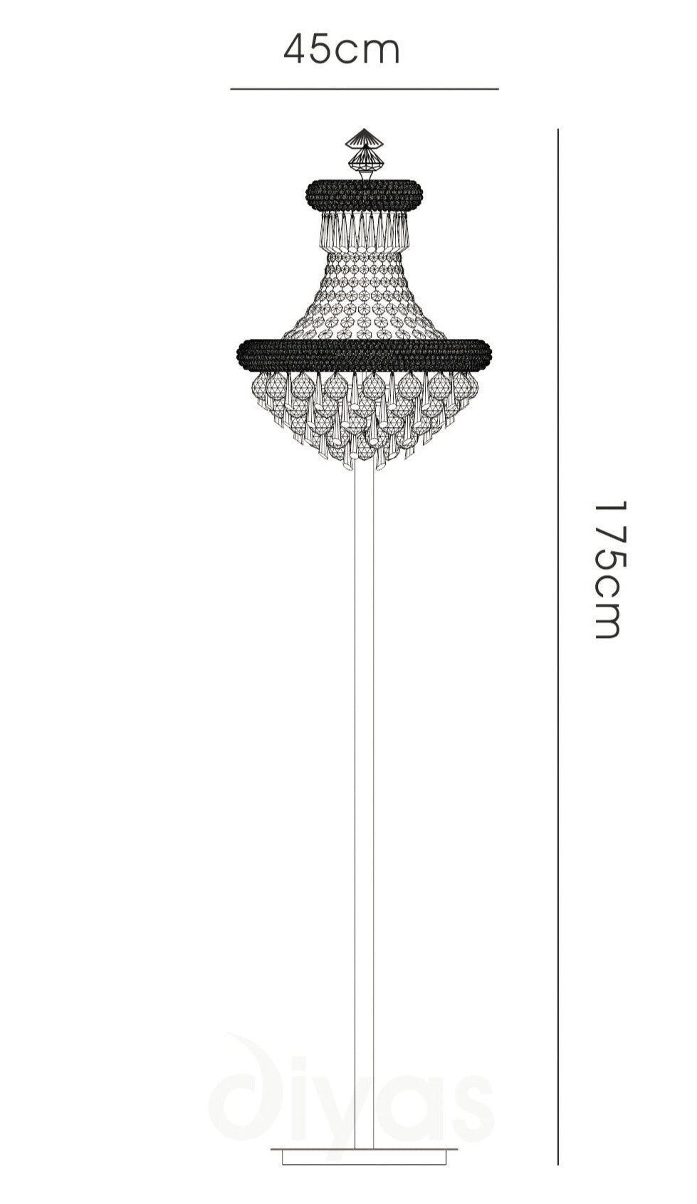 Alexandra Chandelier Floor Lamp