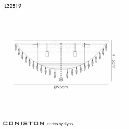 Coniston Extra Large Flush Ceiling