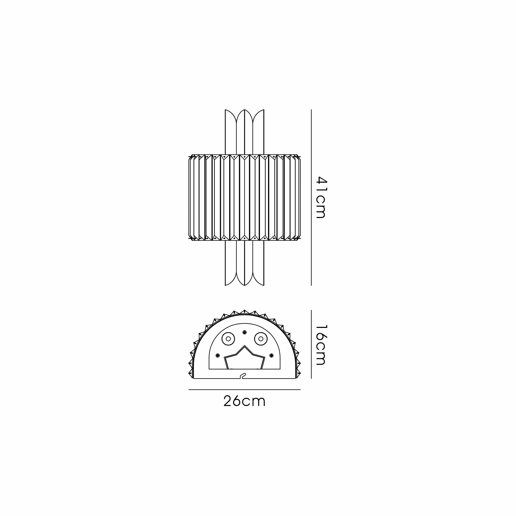 Lola Art Deco Style Wall Light, 2 x E14