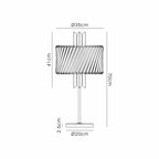 Lola Art Deco Style Table Lamp, 4 x E14
