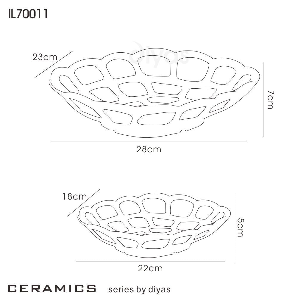 Pebble Chromed Ceramic Display Bowls