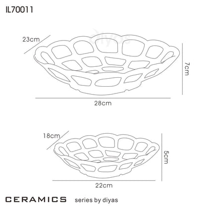 Pebble Chromed Ceramic Display Bowls