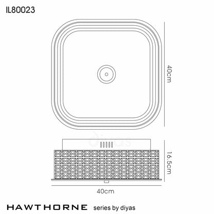 Hawthorne LED Crystal Flush Light