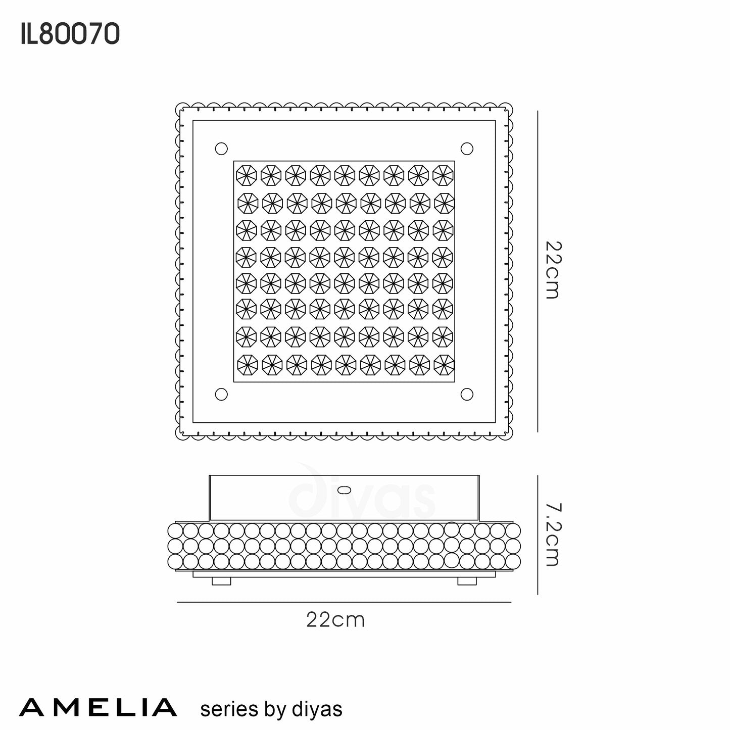 Amelia Small Square Ceiling