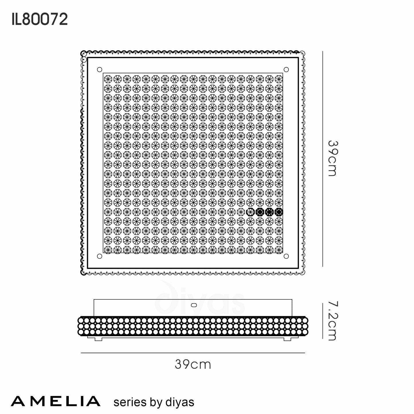 Amelia Large Square Ceiling