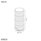 Dean 13cm Diagonal Line Acrylic Shade (H), Clear/Frosted