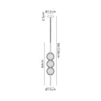 Lustre Segmented Glass Globe Vertical Pendant In An Antique Brass Framework, Iridescent and Blush, 3x G9