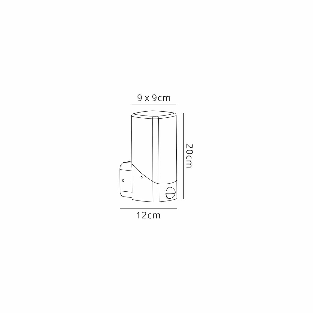 Arty Wall Lamp With PIR Sensor 1 x E27, IP44