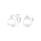 Polished Nickel Sledmere Single Wall Light, Switched, 1 x E27, Glass Shade