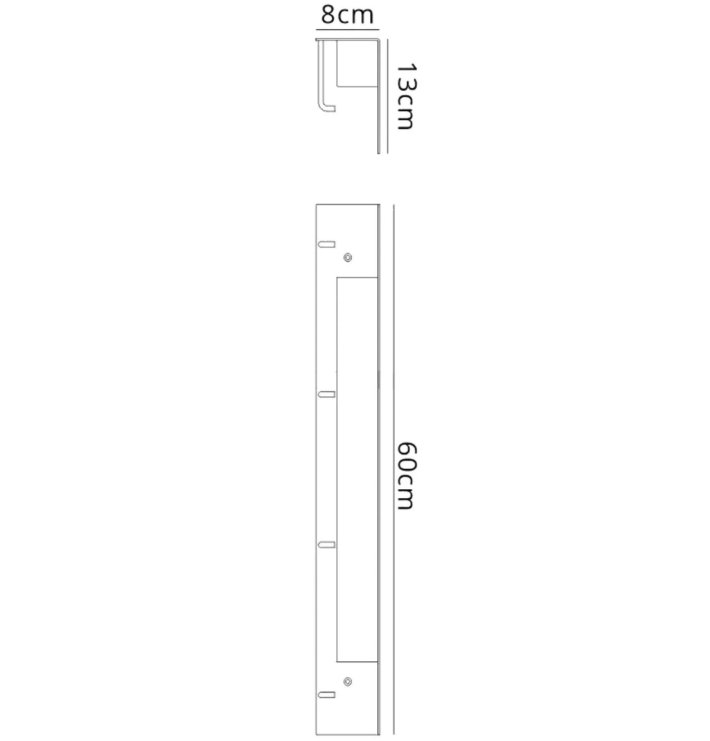 Mantra Fuerteventura Wall Lamp / Coat Rack with Handy Shelf and Built In LED Illumination