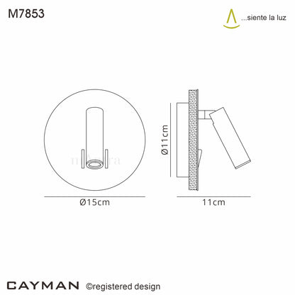 Cayman Round Wall Readling Light