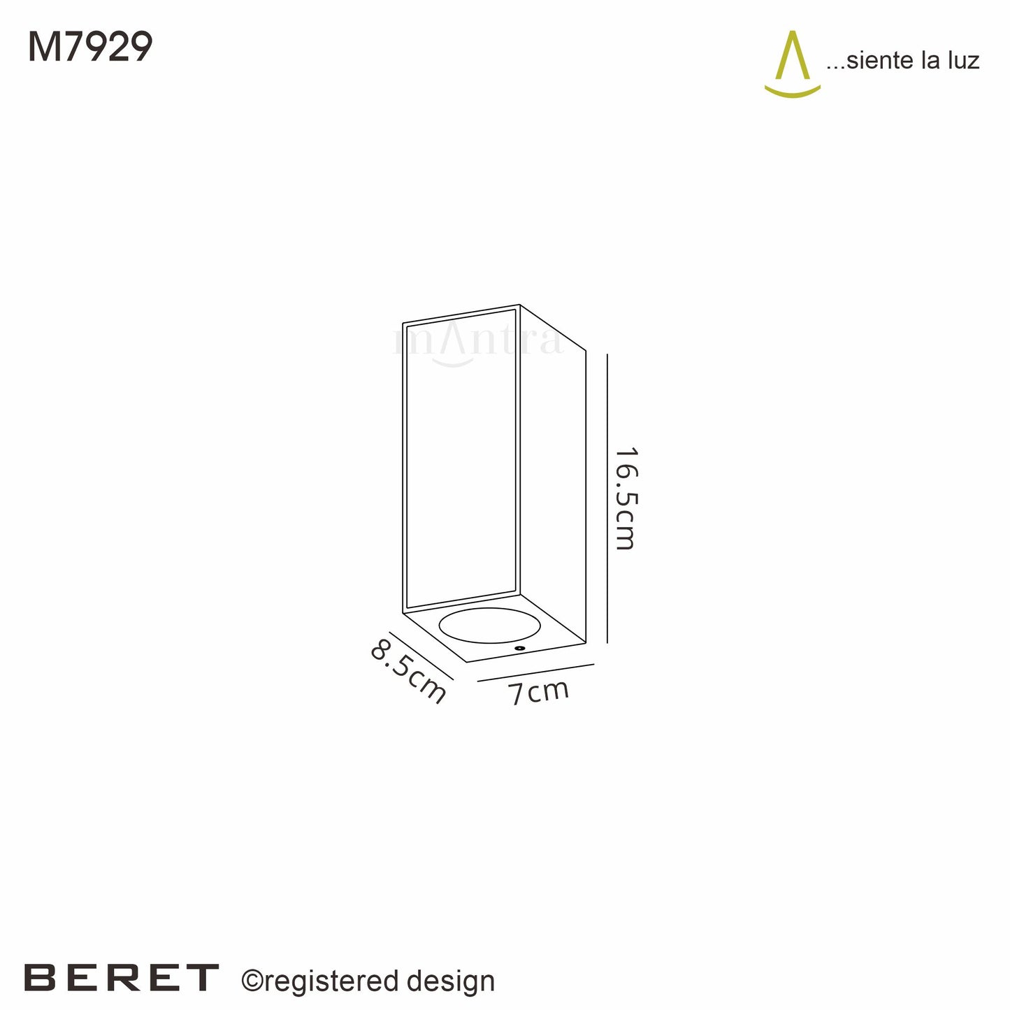 Beret Modern Up / Down Directional Wood and Metal Outdoor Vertical Wall Light