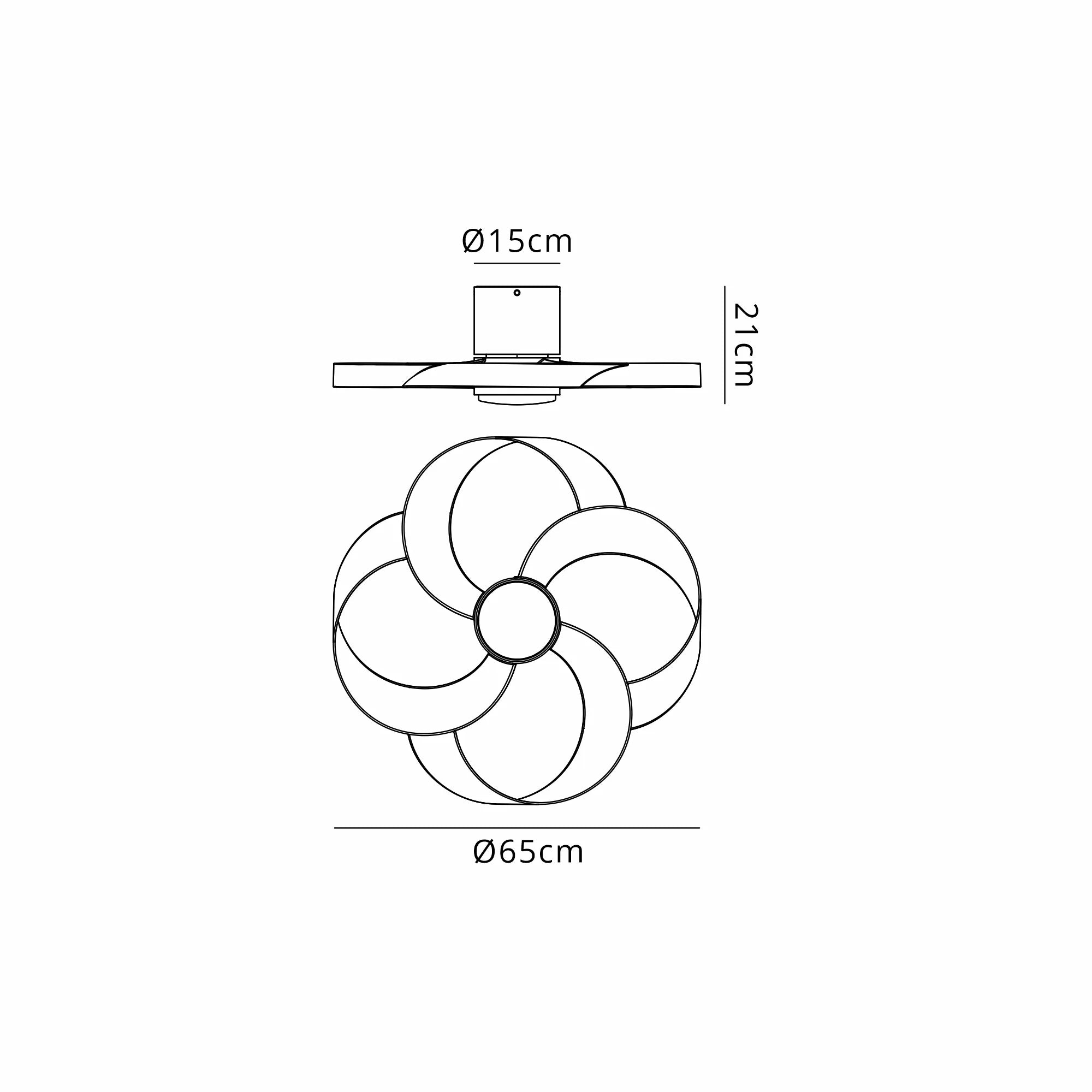 Mantra Rose 65cm 24W LED Dimmable Ceiling Light With Built-In 22W DC Reversible Fan, Remote Control 2700-5000K, 2000lm