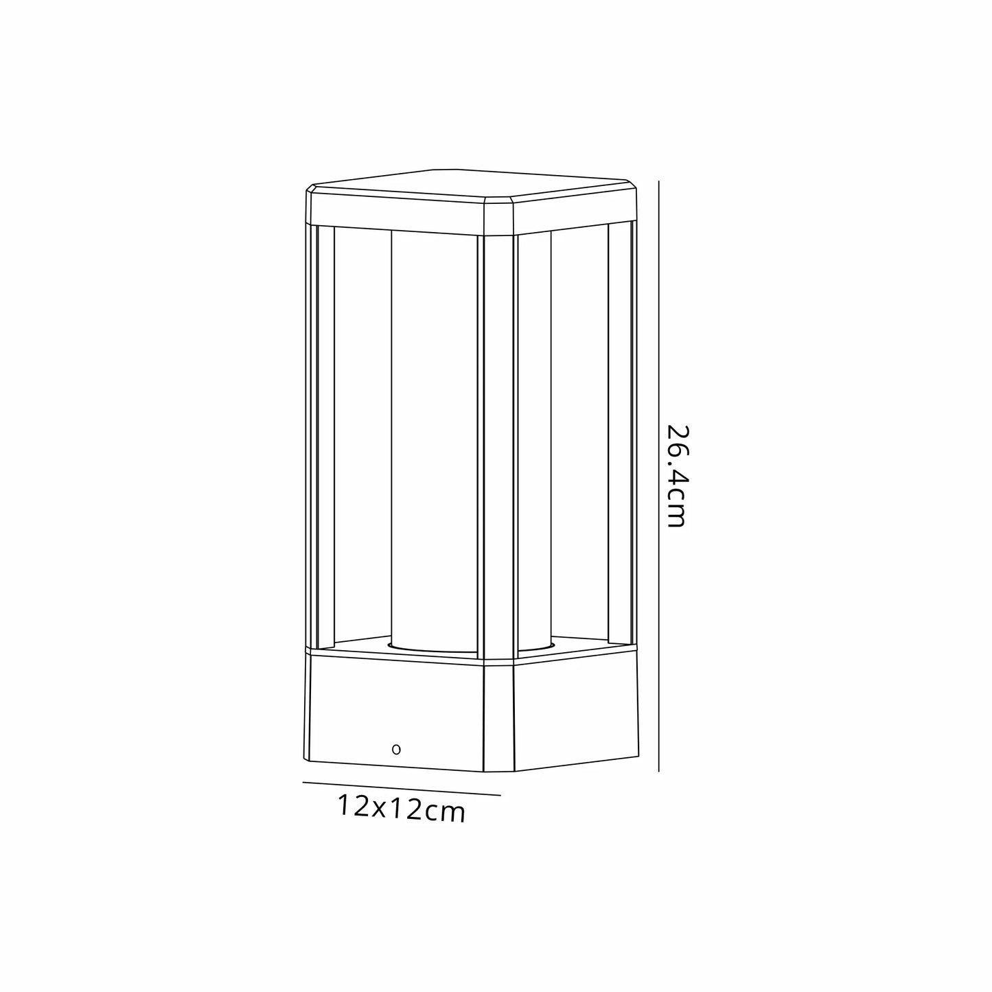 Nevada Outdoor Post Lamp, 1 x E27, IP65 Rated (Mantra m8900)