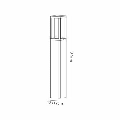 Nevada Outdoor Bollard Post Lamp, 1 x E27, IP65 Rated (Mantra m8901)