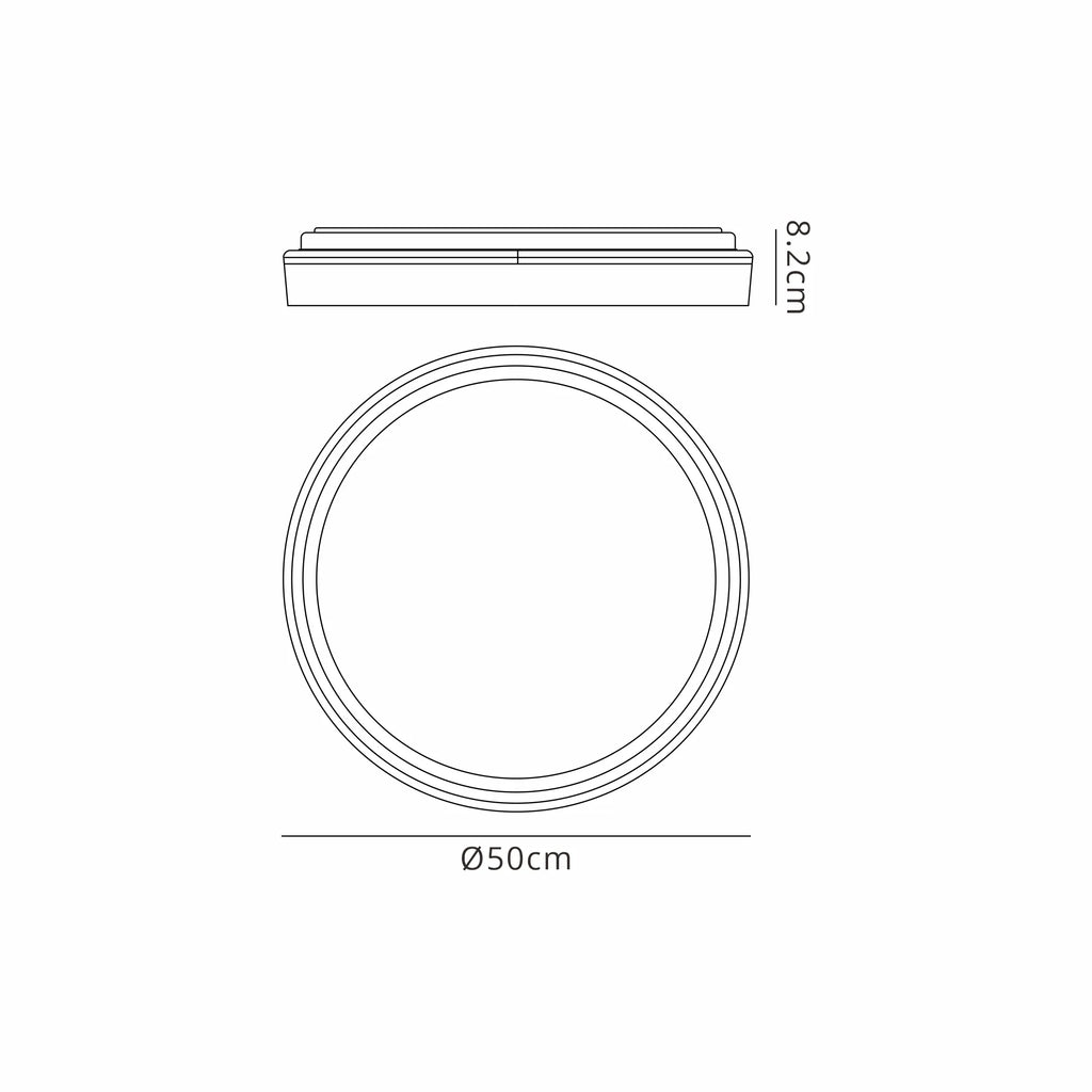 Verona 50cm Round Ceiling 55W LED With Remote Control 2700K-5000K, 7350lm