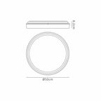 Verona 50cm Round Ceiling 55W LED With Remote Control 2700K-5000K, 7350lm