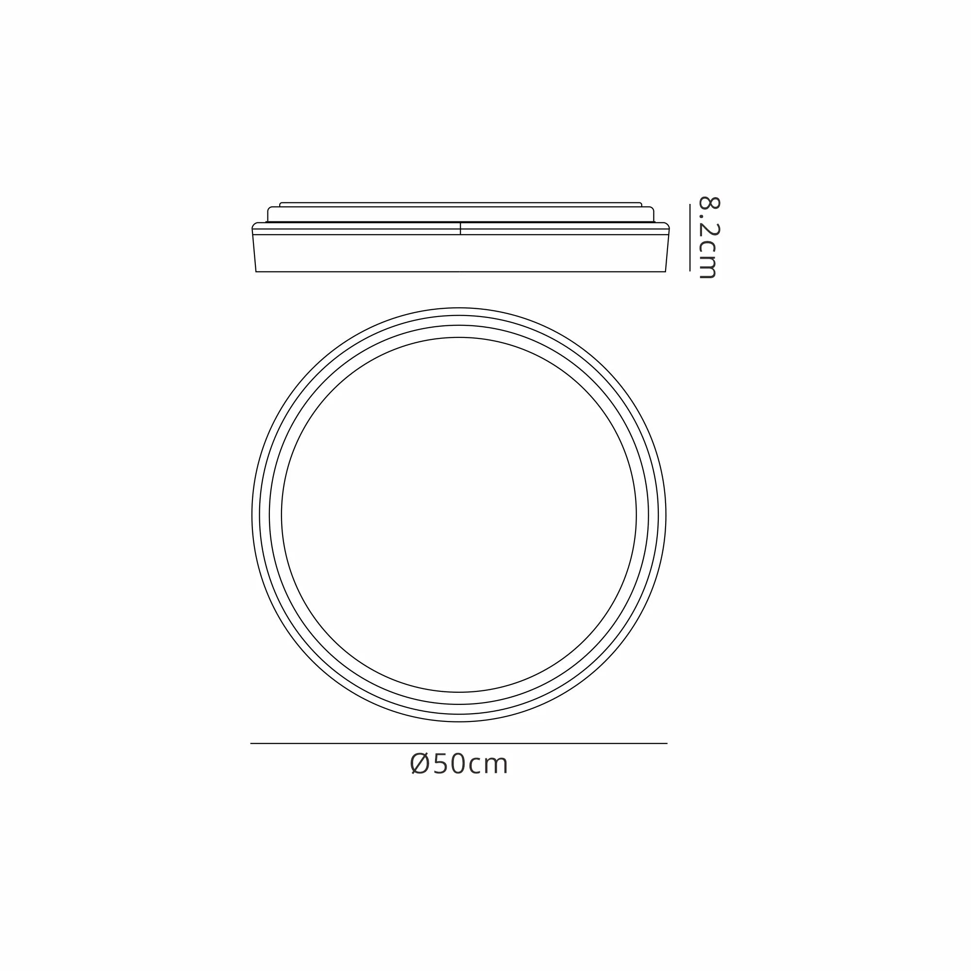 Verona 50cm Round Ceiling 55W LED With Remote Control 2700K-5000K, 7350lm