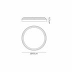 Verona 40cm Round Ceiling 40W LED With Remote Control 2700K-5000K, 5400lm