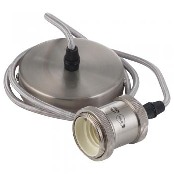 Oaks Single Pendant Set with Braided Cable and Metal Parts, 1x E27