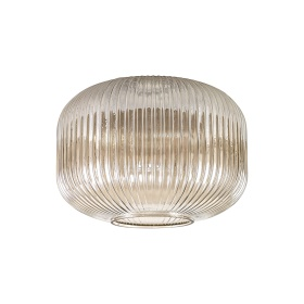 Small Baron Ribbed Glass Shades