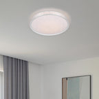 Varda Dimmable Sparkle Flush Ceiling Light with Crystal Effect Edge - Remote Control and Timer Function