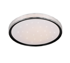 Varda Dimmable Sparkle Flush Ceiling Light with Crystal Effect Edge - Remote Control and Timer Function