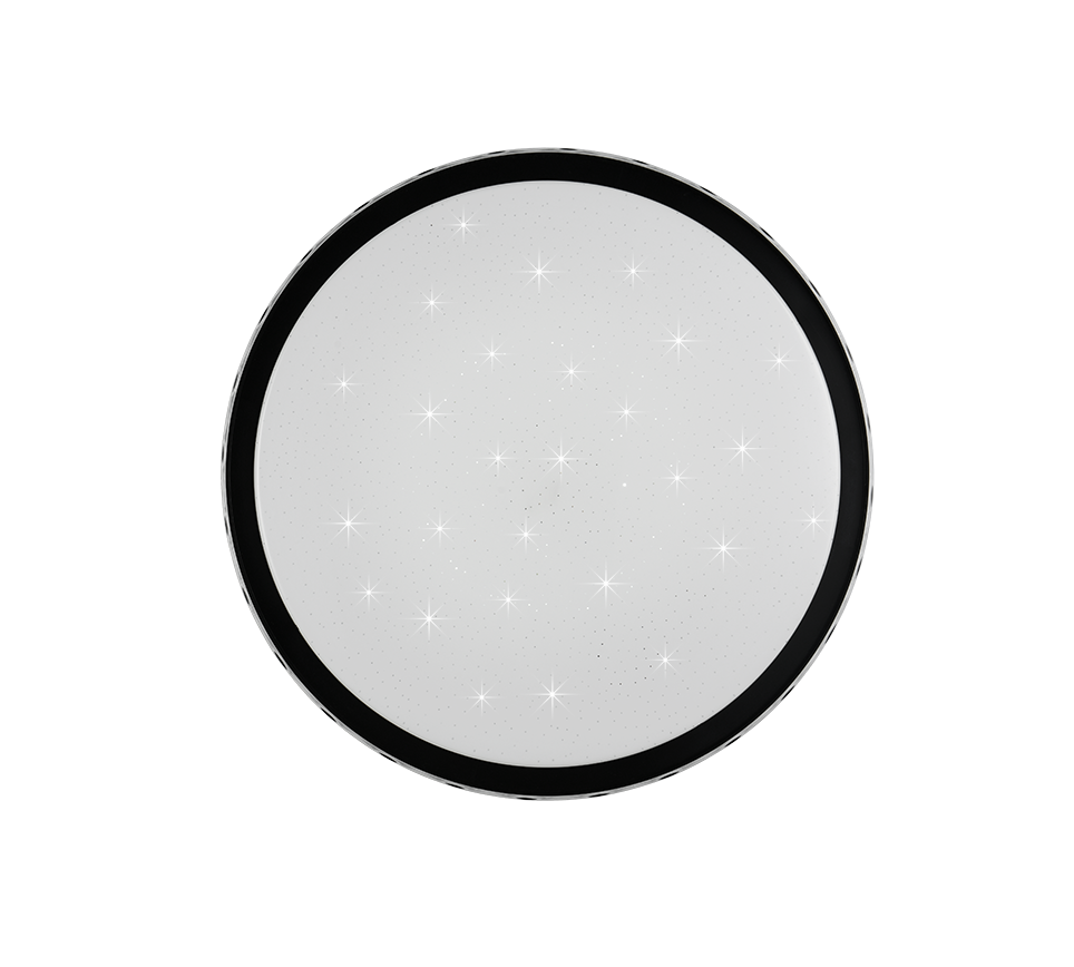 Varda Dimmable Sparkle Flush Ceiling Light with Crystal Effect Edge - Remote Control and Timer Function