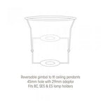 10" Mushroom Pleated Shade With Reversible Gimble for Lamps and Ceiling Fittings (Oaks S401/10)