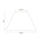 12" Cotton Coolie Shade with Reversable Gimble