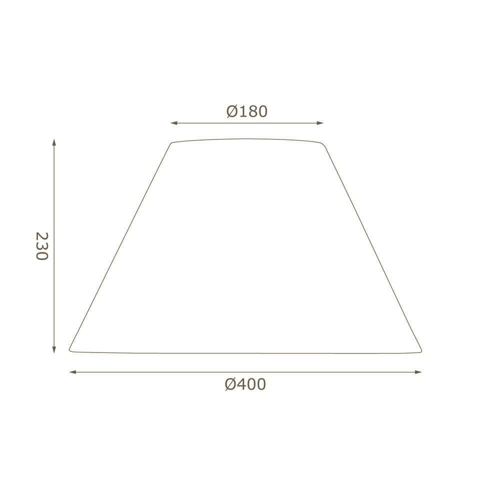 16" Cotton Coolie Shade with Duplex Ring for use with a Shade Carrier or Spider Fitting