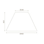 16" Cotton Coolie Shade with Duplex Ring for use with a Shade Carrier or Spider Fitting