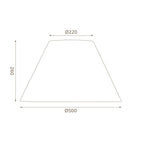 20" Cotton Coolie Shade with Duplex Ring for Large Pottery Lamps and Floor Lamps