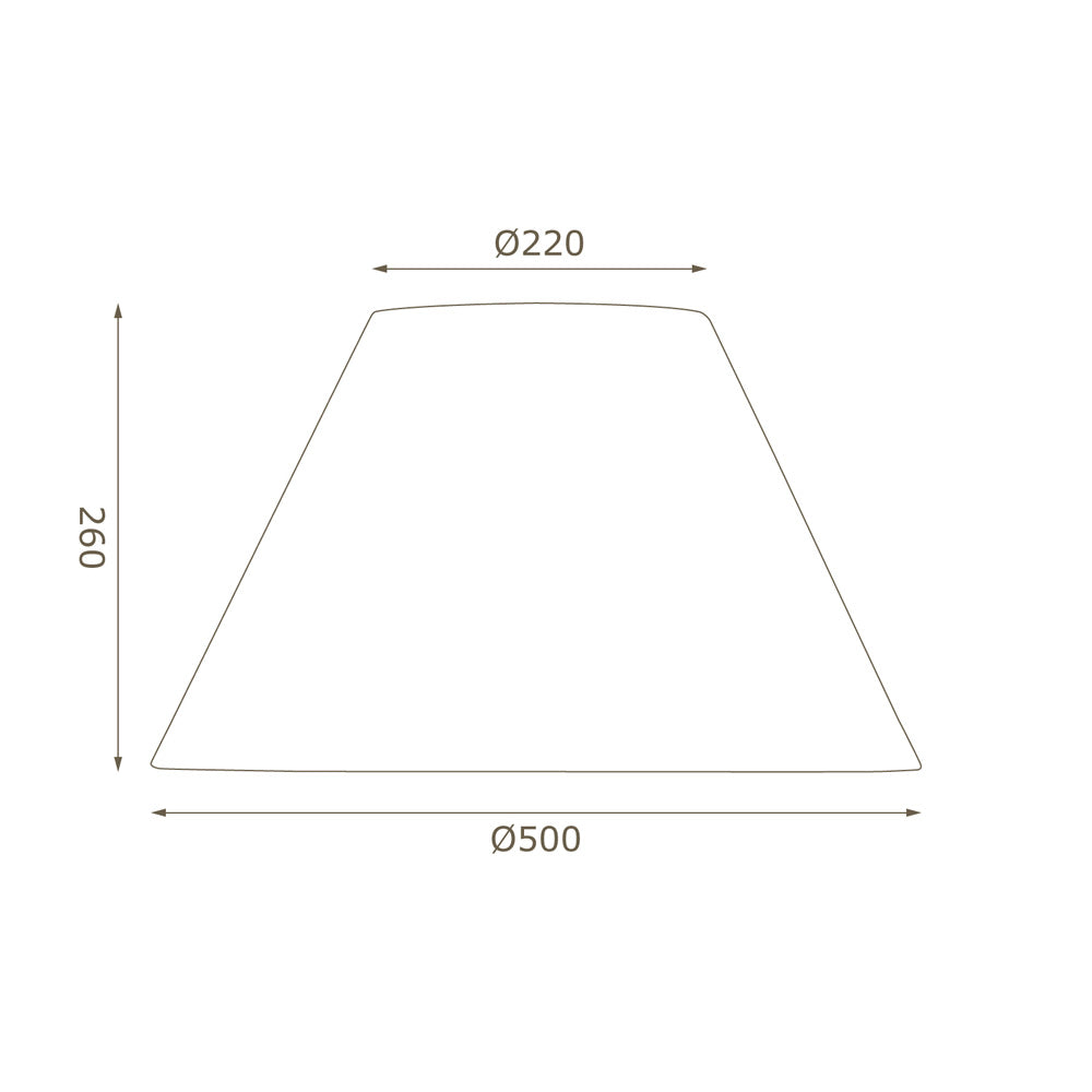 20" Cotton Coolie Shade with Duplex Ring for Large Pottery Lamps and Floor Lamps