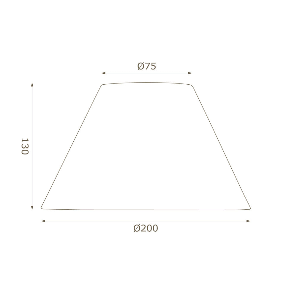 8" Cotton Coolie Shade with Reversable Gimble