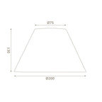 8" Cotton Coolie Shade with Reversable Gimble