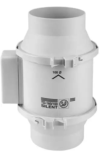 Envirovent SILMV160/100T Silent 4" In-Line Duct Fans - Adjustable Run-on Timer