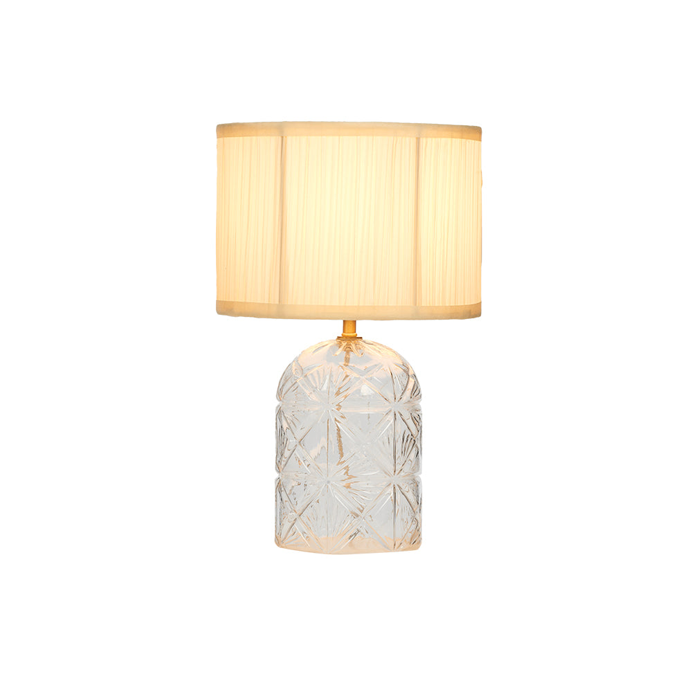 Bloomsberry Cut Glass Table Lamp Complete With Shade, 1x E27 (Oaks TL 3037 AB)